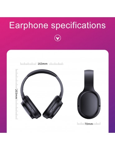 OY713 Over Ear Music Headset Wireless BT5.0 Headphones Call Center Earphone with Microphone Support Earphone Monitor AUX IN TF Card MP3 Player Adjustable Headband