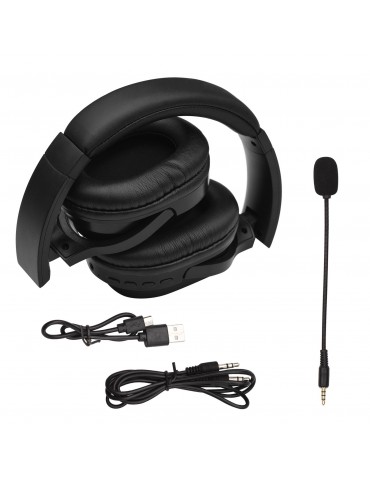 OY713 Over Ear Music Headset Wireless BT5.0 Headphones Call Center Earphone with Microphone Support Earphone Monitor AUX IN TF Card MP3 Player Adjustable Headband