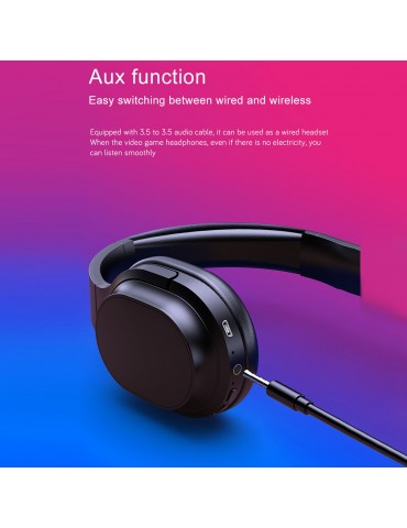 OY713 Over Ear Music Headset Wireless BT5.0 Headphones Call Center Earphone with Microphone Support Earphone Monitor AUX IN TF Card MP3 Player Adjustable Headband