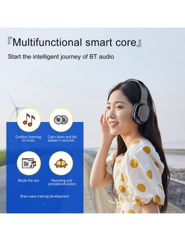 OY713 Over Ear Music Headset Wireless BT5.0 Headphones Call Center Earphone with Microphone Support Earphone Monitor AUX IN TF Card MP3 Player Adjustable Headband