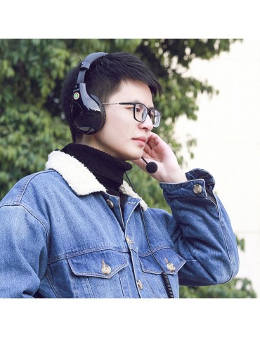 A566H Computer Wired Headphone Student Lightweight Noise Cancelling Headset with Microphone for Online Study Education Test