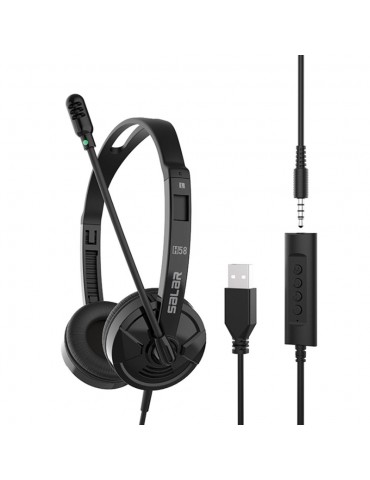 H58 Computer Wired Headphone Office Bussiness Lightweight Noise Cancelling Headset with Microphone