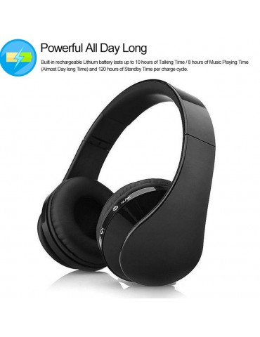 Foldable BT Headphones Stereo BT 3.0 Bass Headsets 3.5mm Wired Earphone Multifunctional Hands-free Earphones