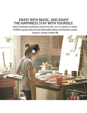 MH3 Head-mounted BT5.0 Wireless Headset with Microphone HiFi Stereo Sound Button Operation