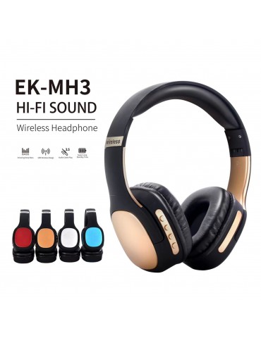 MH3 Head-mounted BT5.0 Wireless Headset with Microphone HiFi Stereo Sound Button Operation