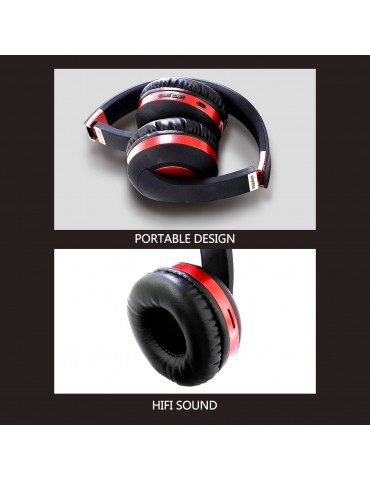 MH4 Head-mounted BT5.0 Wireless Headset with Microphone HiFi Stereo Sound Button Operation FM Function