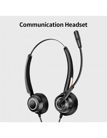 Communication Headset Lightweight Steel Rod Noise Resistant And Durable Compatibility Flexible Architecture The USB Connector