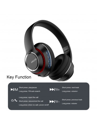 L500 Wireless BT 5.0 Headphones Foldable Over Ear Headset Sports Music Earphone 3.5mm AUX IN TF Card MP3 Player with Microphone