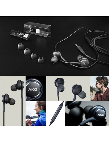 AKG Wired Earphones with Microphone Stereo Headphones with 3.5mm Plug In-Ear Headset with Deep Bass and Crystal Clear Sound Compatible with SAMSUNG S10 and Android Devices