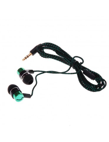 1.1M Reflective Fiber Cloth Line Noise Isolating Stereo In-ear Earphone Earbuds Headphones with 3.5 MM Jack Standard