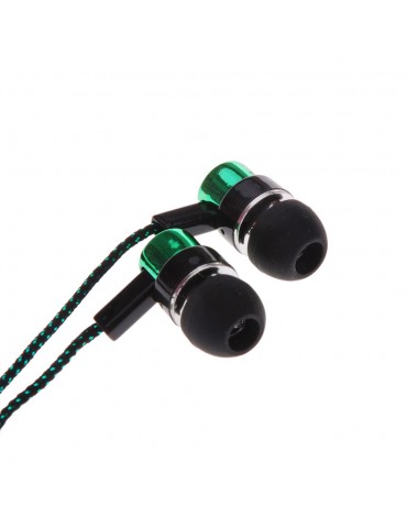 1.1M Reflective Fiber Cloth Line Noise Isolating Stereo In-ear Earphone Earbuds Headphones with 3.5 MM Jack Standard