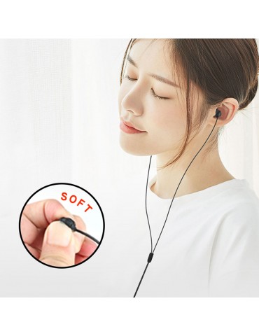 X110 Sleep Earphones Anti-noise In-ear Headphones Ultra-soft Silicone Earbuds 3.5mm Wired Headset Compatible with iPhone Android Smart Phones