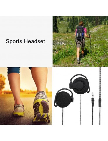 3.5mm Wired Gaming Headset On-Ear Sports Headphones Ear-hook Music Earphones for Smartphones Tablet Laptop Desktop PC