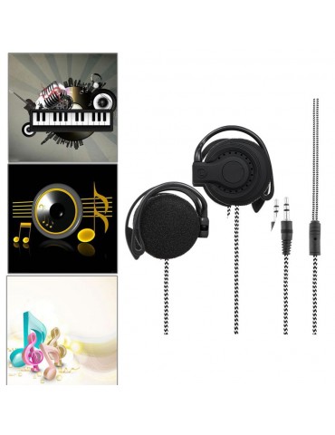 3.5mm Wired Gaming Headset On-Ear Sports Headphones Ear-hook Music Earphones for Smartphones Tablet Laptop Desktop PC