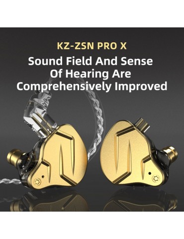 ZSN PRO X Wired In-ear Headphones DIY Earphones 1BA+1DD Hybrid Driver HIFI DJ Monitor Running Sport Earbud