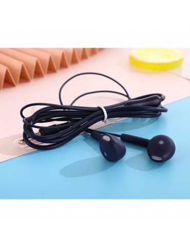 U88 Universal Wired Control Earphone Fashion Pure Color 3.5mm Plug Headphone with Microphone