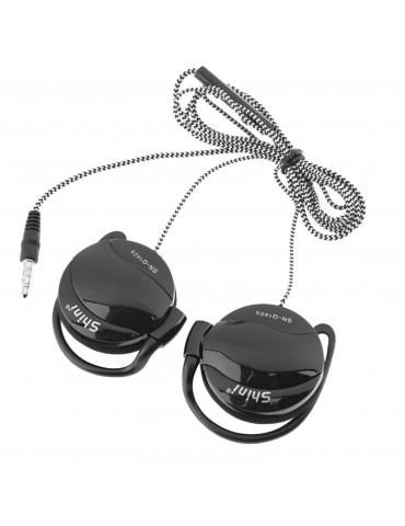 SHINI SN-Q140S 3.5mm Wired Headsets Sport Headphone Ear-Hook Headset Line Control Volume Earphone with Mic for Phone