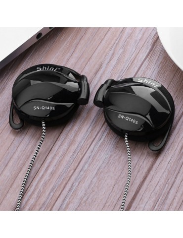 SHINI SN-Q140S 3.5mm Wired Headsets Sport Headphone Ear-Hook Headset Line Control Volume Earphone with Mic for Phone