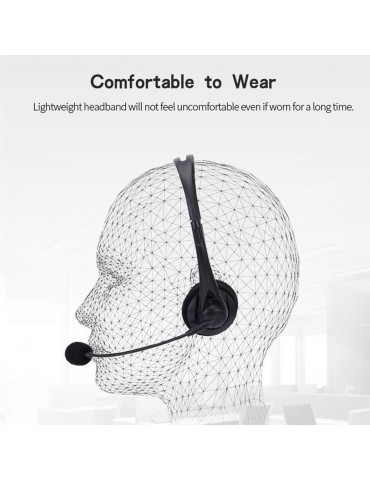 SY490MV Call Center Wired Headset 3.5MM Plug With Microphone Telephone Operator Headphone Noise Canceling for Computer Phones Desktop Boxes