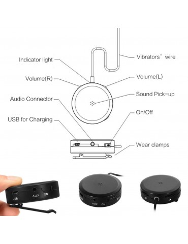 Bonein BN802 Bone Conduction Headphone Wire Headset Foldable Hearing Earphone IP55 Waterproof Earphone with Sound Pickup Built-in 380mAh Battery