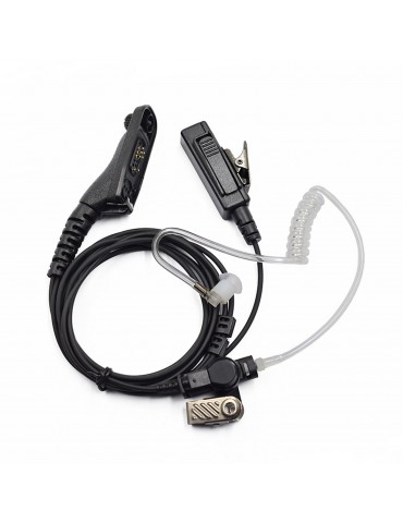 PTT Air Tube Earpiece Headset with PTT Mic Compatible with Motorola Portable Radio APX2000 APX7000 APX6000 APX7500 DP4601 Walkie Talkie XiR P8668