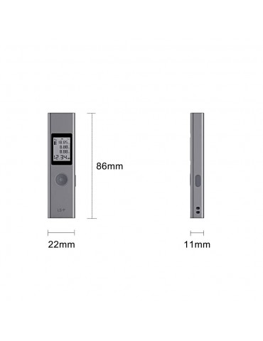 LS-P Handheld Rangefinder USB Flash Charging Laser-Range-Finder High-Precision Measurement