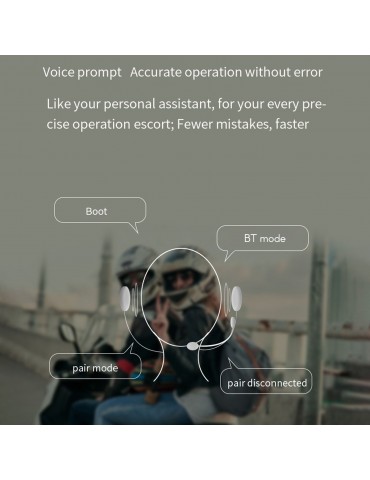 Motorcycle BT Intercom with Helmet BT Headset Waterproof Universal Communication System for ATV Dirt Bike Motorcycle