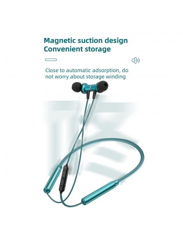 TWS Neckband Earphone S1 Wireless In Ear Sports Headset Arbitrary Bending 3D Surround Magnetic Absorption Storage Waterproof Earphone Gules