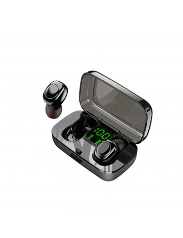 XG-23 Sports Headphones IPX6 Waterproof Sweatproof Headset Stereo Sound Binaural Calling In-Ear Ergonomic Design Earbuds Intelligent Noise Reduction Canceling Cancellation Earphones with LED Digital Display Charging Case Box and Cable