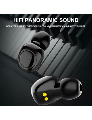 XG-23 Sports Headphones IPX6 Waterproof Sweatproof Headset Stereo Sound Binaural Calling In-Ear Ergonomic Design Earbuds Intelligent Noise Reduction Canceling Cancellation Earphones with LED Digital Display Charging Case Box and Cable