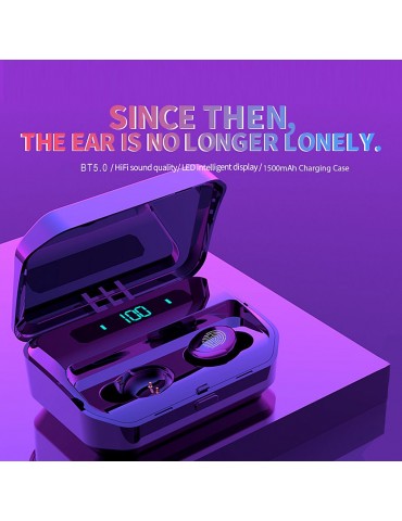 G12 BT5.0 Earphones Fingerprint Touch Control Wireless HiFi Sound Stereo Bass With Mic Handsfree Wireless Mini Earbuds Sports In-ear Headset for iphone Smartphone