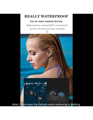 F9 Earphones BT5.0 Wireless Headphones Sweatproof Sports Mini Earbuds Noise Cancelling Gaming Headset LED Digital Display Button Control