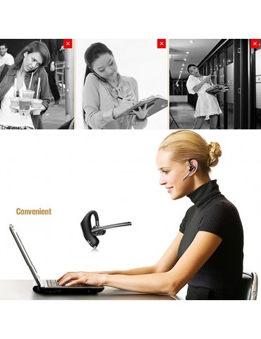 V8 BT Wireless Earphone Business Headset Handsfree Call BT Headphone Driving Sports Earbud With Mic 1pc