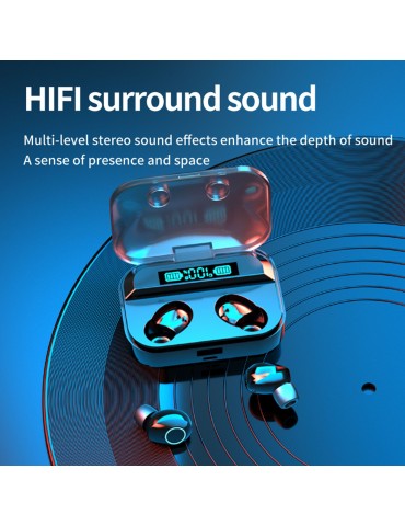 Smart BT Headset Touch Digital Display 5.1 Wireless Waterproof In-Ear Headset HD Sound Quality Bass Noise Reduction