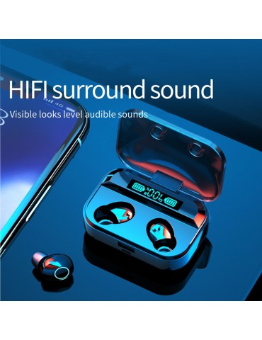 Smart BT Headset Touch Digital Display 5.1 Wireless Waterproof In-Ear Headset HD Sound Quality Bass Noise Reduction