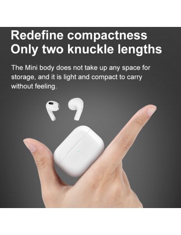 Semi-in-ear BT Earphones Stereo Sound Noise Reduction Waterproof Sport Earbuds Touch-Control Wireless Headphones for Music Call Game Compatible with iOS Android