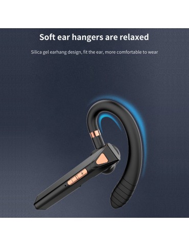 K3 BT5.0 Business Headset Wireless Earpiece Single Earhook With Charging Box Mic Led Display Earphones CVC Noise Cancelling Headphone Hands-Free Earphone 500mAh Battery for Business/Work/Driving/Office