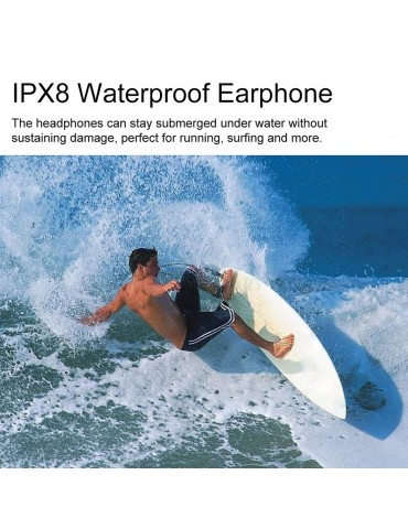 IPX8 Waterproof Bluetooth Headphones CSR Wireless Stereo Headset with Microphone Bass Sports Running Earphone