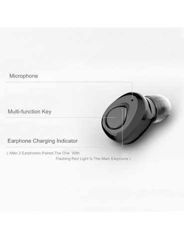 X18 Bluetooth 5.0 True Wireless Headphones Mini Earbuds In-ear Music Earphones Sports Headset CVC6.0 Noise Reduction with Mic Charging Case