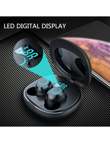 i07 BT5.0 Wireless Headphones Auto Pairing Noise Reduction Touch Control Waterproof Charge Box Digital Display