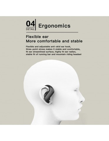 MD03 BT5.0 Wireless Headphones Ear Hook Touch Control IPX5 Waterproof Electric Quantity Display