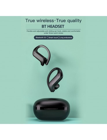 MD03 BT5.0 Wireless Headphones Ear Hook Touch Control IPX5 Waterproof Electric Quantity Display