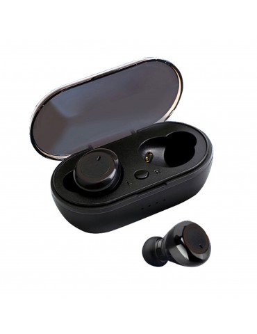 True Wirelessly Stereo BT Earphone Intelligent Noise Reduction High Clear Sound Quality Headset Waterproof Sweatproof Mini Sports Headphones with 450mAh Charging-Box