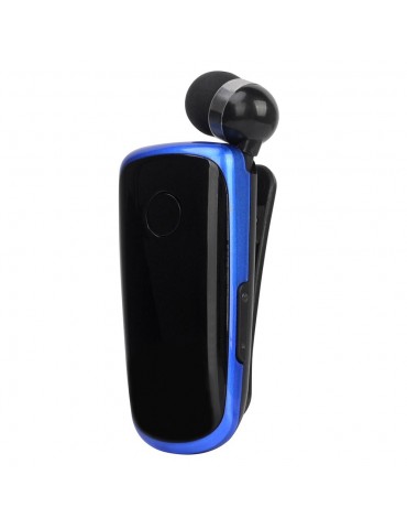 Portable Business BT Headphone Scalable Clip Type BT Noise Reduction Earphone with Incoming Call Vibration Function Blue