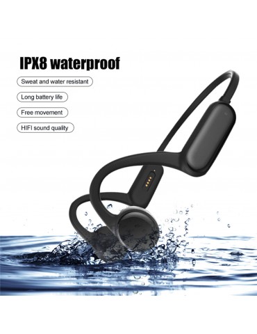 X18 Pro Bone Conduction Headphones 8GB MP3 Player Wireless BT5.0 Earphone IPX8 Waterproof Swimming Sports Headset Hands-free with Microphone