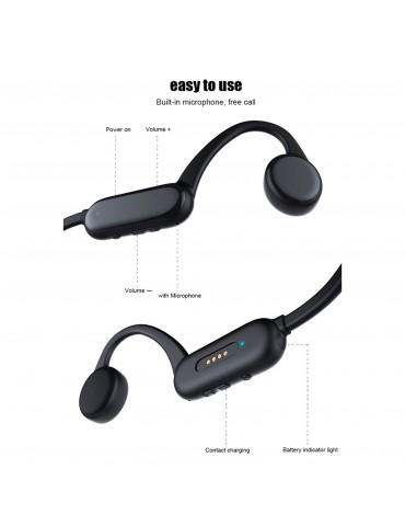 X18 Pro Bone Conduction Headphones 8GB MP3 Player Wireless BT5.0 Earphone IPX8 Waterproof Swimming Sports Headset Hands-free with Microphone