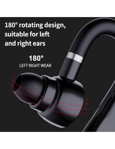 J6 Wireless BT Headphone Single Ear Business Music Earbud BT5.1 Chip Comfortable to Wear Long Endurance Time Black&Silver