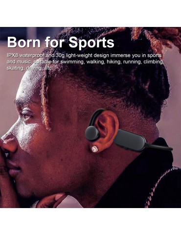 Q50 Bone Conduction Headphones 8GB MP3 Player IPX8 Waterproof Swimming Sports Headset Wireless BT5.0 Earphone Hands-free with Microphone